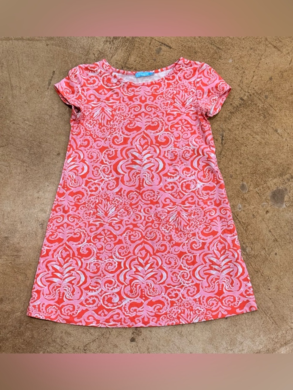 Girls J. McLaughlin Shift Dress Size 5 Preppy Summer Short Sleeve Dress pink